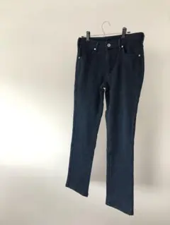 美品！EDWIN JERSEYS ダークブルー スリムストレートデニム　裏起毛