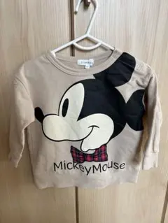 ミッキーマウス トレーナー ベージュ