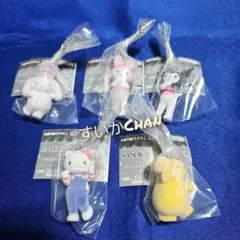 ㉜ サンリオキャラクターズ ミニチュアチャーム 全5種類コンプ ガチャ