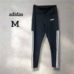 adidas アディダス【M】スパッツ レギンス 黒 速乾 ジム ヨガ スポーツ