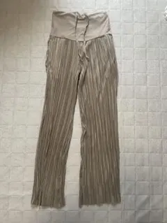 【未使用】プリーツパンツ産前産後対応 パンツ M