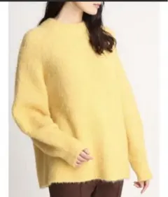 ミラオーウェン　イエローニット　フリーサイズ