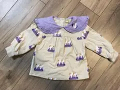 襟付き長袖シャツ ブラウス 90cm