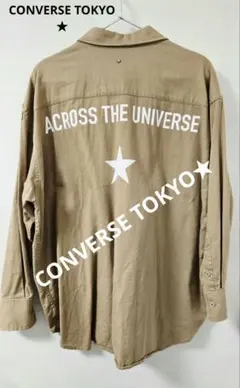 美品 CONVERSE TOKYO コットン オーバーサイズシャツ ベージュのサムネイル