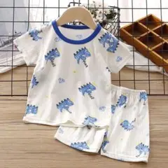 110cm夏用こども半袖Tシャツセット アイスシルク素材通気性薄手L001のサムネイル