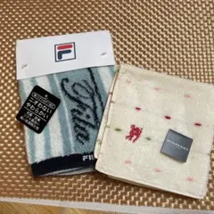 FILA ストライプタオル & BURBERRY ドットタオルセット