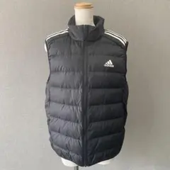 【adidas】ブラック ダウンベスト XLサイズ
