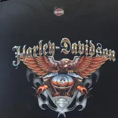 ハーレーダビッドソン Tシャツ L イーグル エンジン 00s 古着 Lサイズ