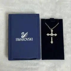 スワロフスキー★ネックレス★ロザリオ★シルバー系★未使用美品★箱付き