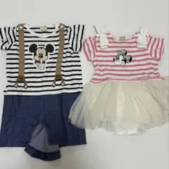 petit main ディズニー　男女双子　80 ミッキー　ミニー