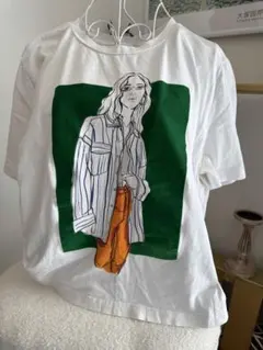 ZARA イラストプリント 半袖Tシャツ