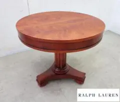 美品■ラルフローレン ホーム■マホガニー材■ラウンド ペデスタルテーブル