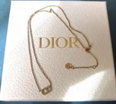 正規 美品】Christian dior雫ロゴ刻印チャーム/ネックレスチェーン 