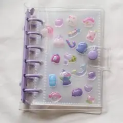 透明シール帳 A7バインダー リフィル10枚　ぷくぷくシール20枚付き