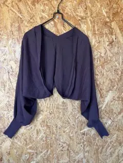 美品　NATURAL BEAUTY BASIC クロップドカーディガン ブラウン