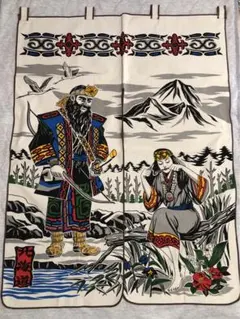 民藝 型染め のれん ヴィンテージ 昭和レトロ フォークアート