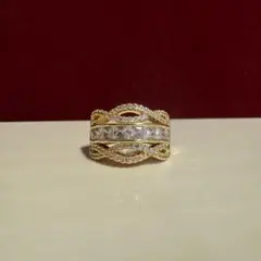 ヴィンテージ デザイン　アクセサリー　リング　指輪　ゴールド　ストーン　レトロ