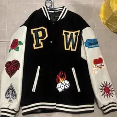 E*L様 刺繍スタジャン ブラック/ホワイト