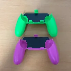Switch グリップホルダー ジョイコン カバー 2色 緑 ピンク