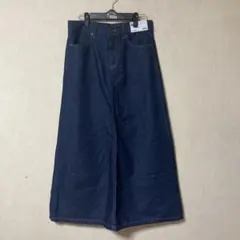 新品　GU デニムマキシスカート ネイビー Lサイズ