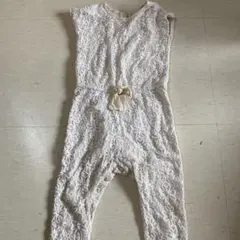 花柄レースロンパース