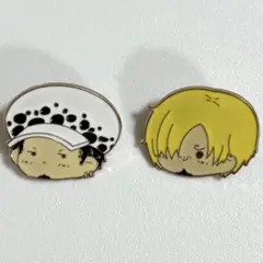 ONE PIECE　トラファルガー・ロー　サンジ　ピンバッジ　2点セット
