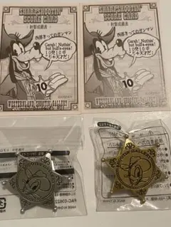 東京ディズニーランド　シューティング　保安官　ドナルド　クリップ　バッジ　バッチ