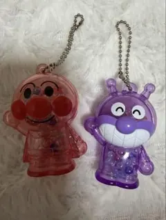 それいけ！アンパンマンシャカシャカクリアキーホルダー　アンパンマンとバイキンマン