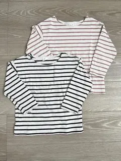 美品！バースデイボーダートップス２枚セット110