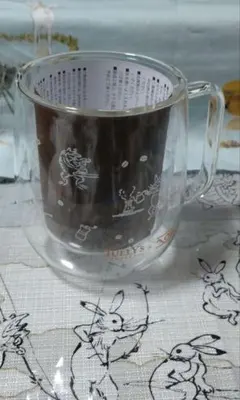 TULLY'S COFFEE かまわぬ ダブルガラスマグ 新品未使用 鳥獣戯画