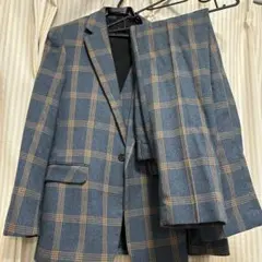 チェック柄メンズオシャレスーツ（ベスト付き）