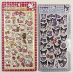 サンリオ キティちゃん クロミちゃん ボンボンドロップシール 2枚セット