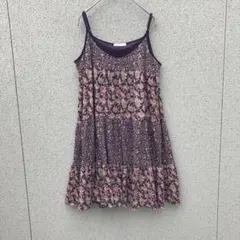3089【アフリカタロウ】花柄ノースリーブフレアチュニック キャミワンピのサムネイル
