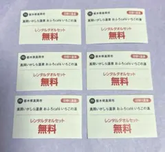 真岡いがらしの湯　おふろcafeいちごの湯　無料レンタルタオルセット券