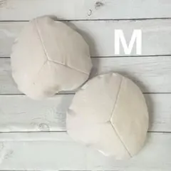 ふかふかパッド乳がん全摘用2個Mサイズ/つぶわた入り 手作り／オーガニック素材