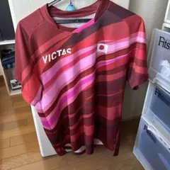値下げします VICTAS 卓球ウェア XLサイズ 赤ピンク 日本代表