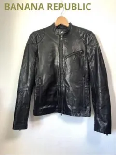 BANANA REPUBLIC ブラックレザージャケット XS