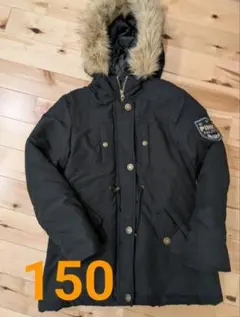 新品タグ付き フード付き 中綿コート 150 黒 期間限定価格