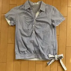 CLEF DE SOL ストライプ 半袖シャツ