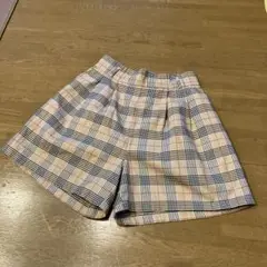 レピピ　チェック柄ハーフパンツ ベージュ系　150 160