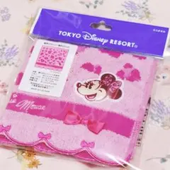 【サービス価格.期間限定】ミニー♡レオパード　＊ミニタオル＊ ディズニーランド♡