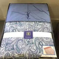 Yves Saint Laurent 肌掛けふとん ペイズリー柄 ブルーのサムネイル