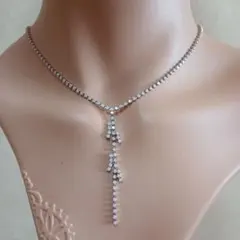 ✨美品✨ FOXEY Yラインドロップネックレス パール シルバー - メルカリ
