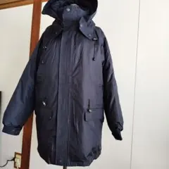 メンズネイビー コート フード付き