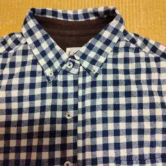 二重仕立て長袖シャツ　チェック柄ネルシャツとフレンチパイル地