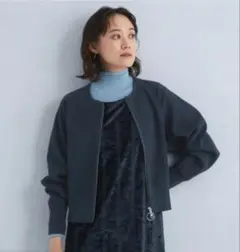 グリーンレーベルリラクシング　ニット　ブルゾン　ジャケット