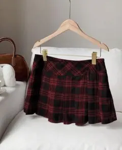 sheinチェック柄 プリーツ ミニスカート インナーパンツ付き