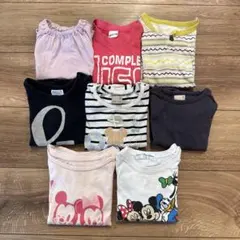 保育園 女の子 90 トップス 半袖 Tシャツ 8着セット まとめ売り フリル