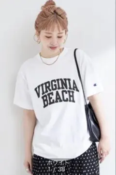 べーセーストック　チャンピオン 別注 スラブジャージロゴTシャツ　フリ－のサムネイル