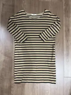 ジャーナルスタンダードレリューム　ストライプ 七分袖ワンピース